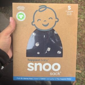 happiest baby snoo sack baby swaddle - navy with white dots